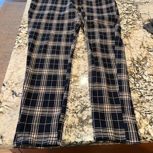 YoungLA Men's Plaid Dress Pants - Black and White